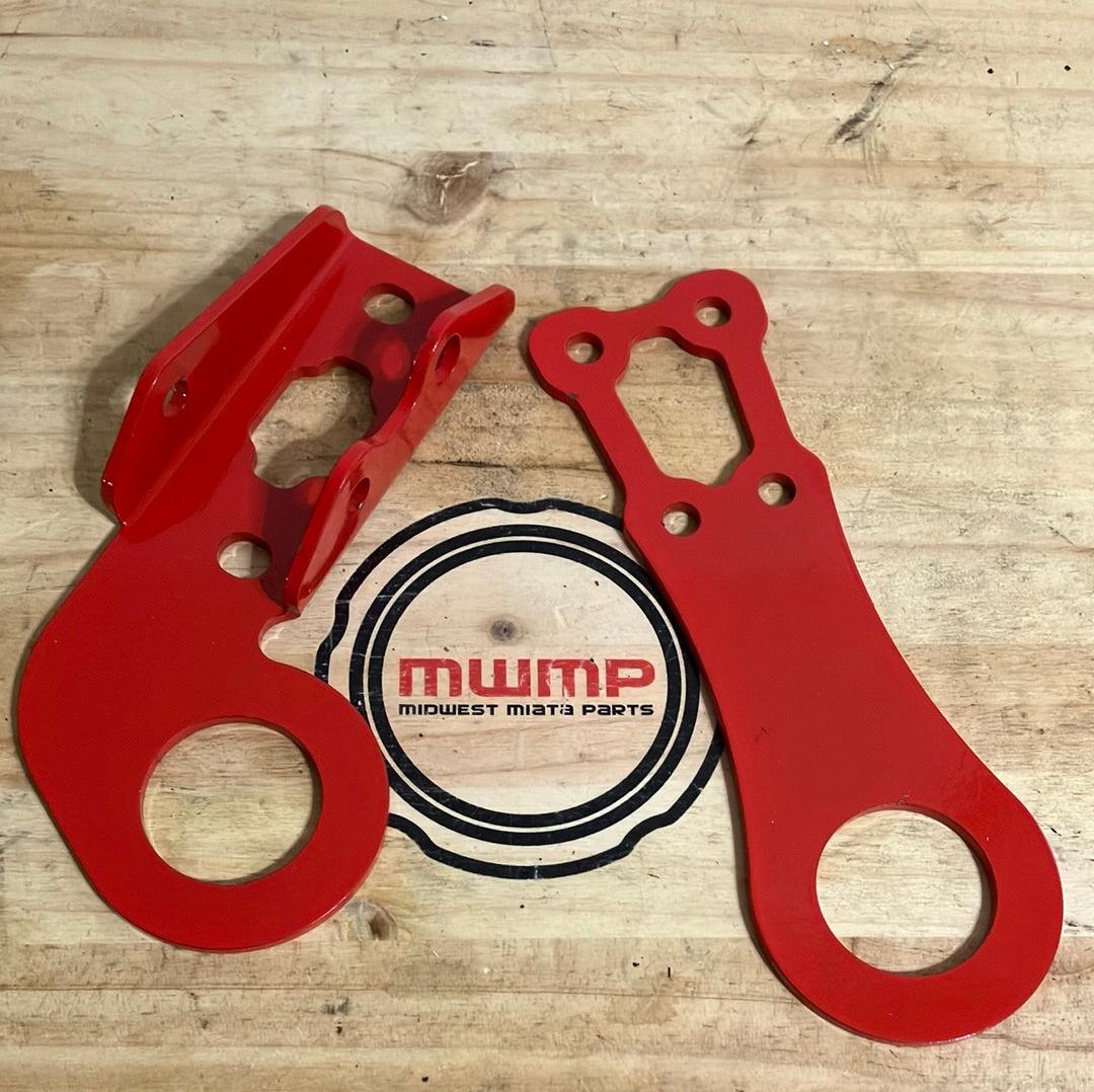 19901997 Mazda Miata Mazda Motorsports Tow Hook Strap Bracket Kit Set