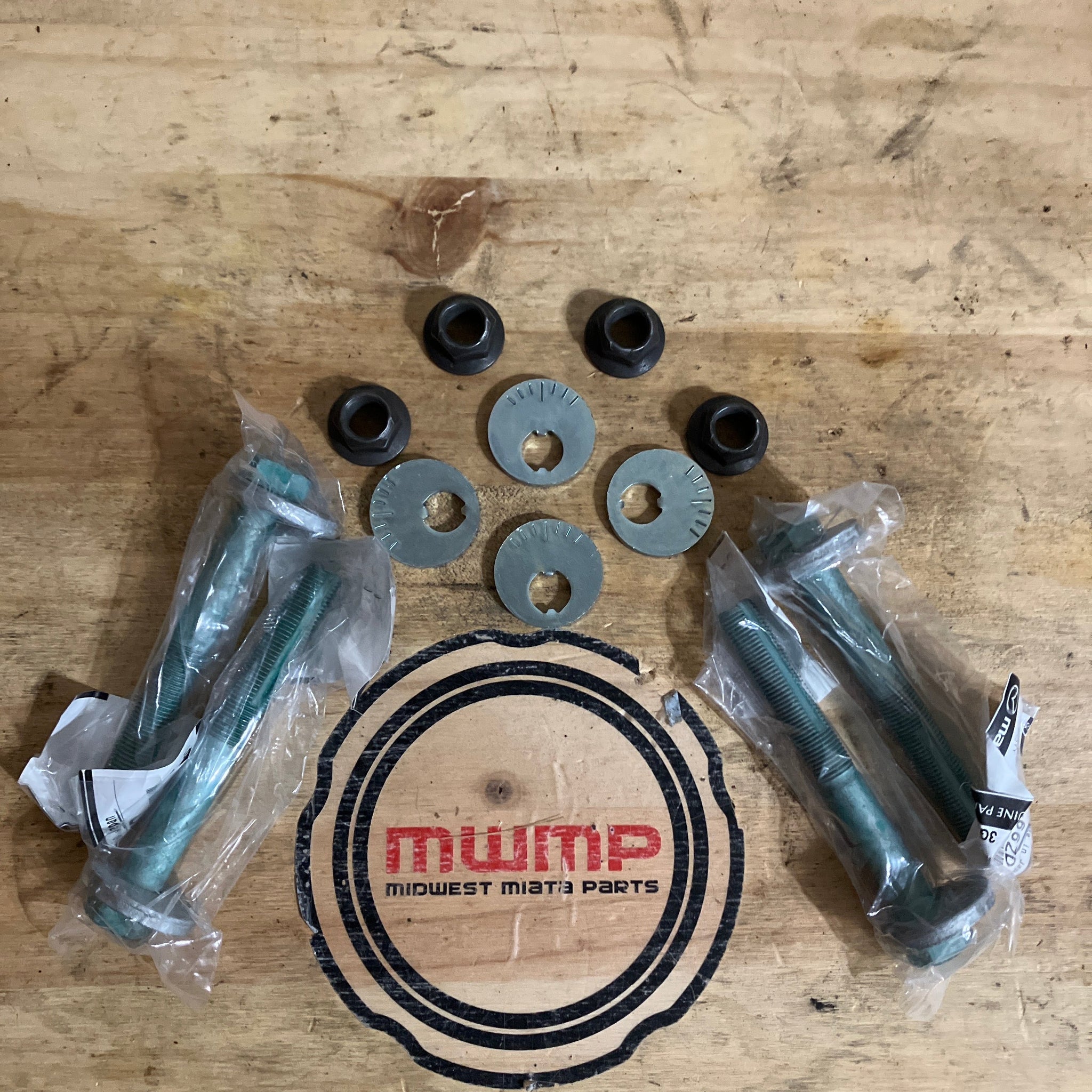 1990-2005 Mazda Miata Camber Eccentric Alignment Nut Bolt and Washer Kit NA80-28-66ZD