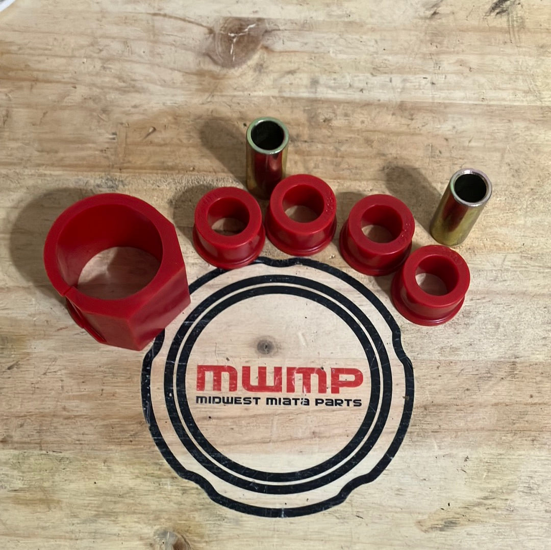 1999-2005 Mazda Miata Prothane Steering Rack Bushings (Red) 12-701