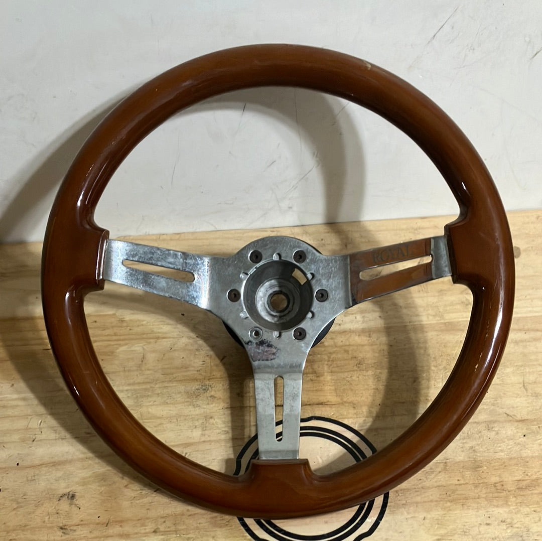 Royal Grip Woodie 350mm 50mm Deep with Mazda Miata Hub