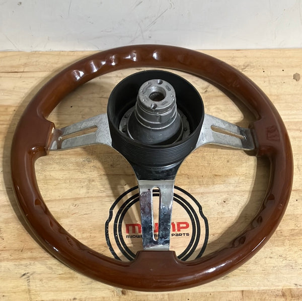 Royal Grip Woodie 350mm 50mm Deep with Mazda Miata Hub