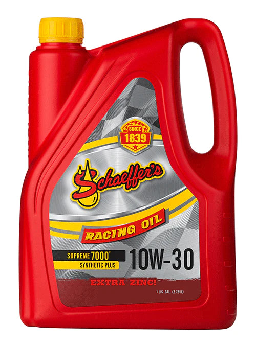 Schaeffer Manufacturing Co. 0709-006S Supreme 7000 Synthetic Plus Racing Engine Oil, 10W-30, 1-Gallon Bottle