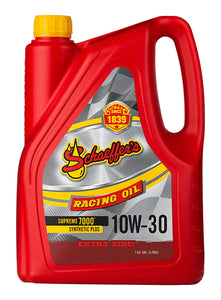 Schaeffer Manufacturing Co. 0709-006S Supreme 7000 Synthetic Plus Racing Engine Oil, 10W-30, 1-Gallon Bottle