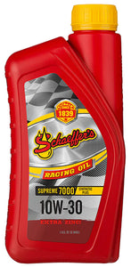 Schaeffer Manufacturing Co. 0709-006S Supreme 7000 Synthetic Plus Racing Engine Oil, 10W-30, 1 Quart Bottle