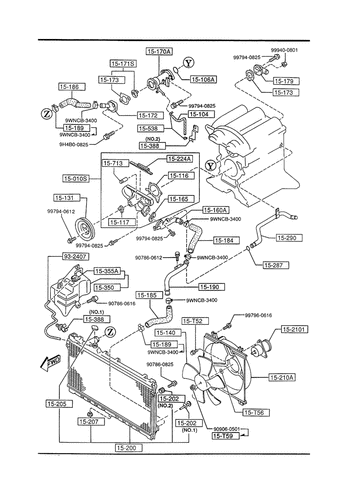 1994-1997 Mazda Miata Complete Coolant Hose Kit