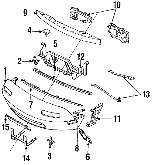 1990-1997 Mazda Miata Front Bumper Alignment Horn
